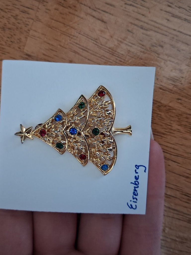 Eisenberg Christmas Tree Brooch